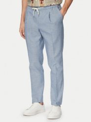 HUGO Spodnie materiałowe Getlin 50559695 Niebieski Slim Fit. Niebieskie spodnie materiałowe męskie Hugo, m, bez wzorów, z bawełny. Za 649.99 zł.