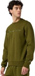 Champion Bluza męska Crewneck Sweatshirt oliwkowa 220272 GS585 XL. Zielone bluzy męskie Champion, m, bez wzorów, bez kaptura. Za 346.44 zł.