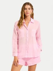 Seafolly Koszula Breeze 55428-TO Niebieski Regular Fit. Niebieskie bluzki damskie Seafolly, m, bez wzorów, z bawełny, bez kołnierzyka, bez ramiączek. Za 389.99 zł.