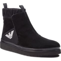 Kozaki EMPORIO ARMANI - X4M303 XL471 K001 Black/Black. Czarne kozaki męskie Emporio Armani, z materiału, eleganckie. Za 1,139.00 zł.