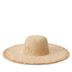 Kapelusz LAUREN RALPH LAUREN. Brązowe czapki i kapelusze damskie Lauren Ralph Lauren, bez wzorów. Za 599.99 zł.