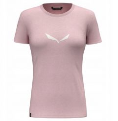 Koszulka damska Salewa Solid Dry S/S Tee - zephyr rozmiar: s. T-shirty damskie Salewa, s, bez wzorów, bez kołnierzyka. Za 181.28 zł.