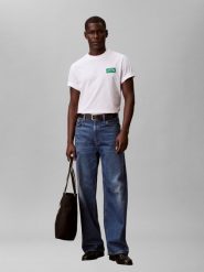 Calvin Klein Jeans Koszulka Mężczyźni Bawełna biały, S. Białe koszulki sportowe męskie Calvin Klein Jeans, m, z aplikacjami, z bawełny, bez kołnierzyka, bez ramiączek. Za 169.95 zł.