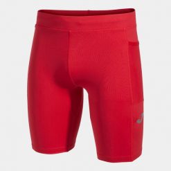 Legginsy Joma Elite X czerwone do biegania. Czerwone legginsy sportowe męskie Joma, bez wzorów, z poliamidu, do biegania. W wyprzedaży za 181.50 zł.
