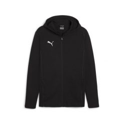 Bluza z kapturem i zamkiem błyskawicznym Puma TeamFinal. Niebieskie bluzy męskie Puma, l, bez wzorów, z kapturem, do piłki nożnej. Za 301.00 zł.