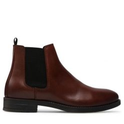 Sztyblety Jack & Jones. Brązowe botki męskie Jack & Jones, bez wzorów, bez zapięcia. Za 519.99 zł.