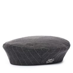 Beret KARL LAGERFELD. Szare czapki i kapelusze damskie KARL LAGERFELD, na zimę, bez wzorów. Za 429.99 zł.