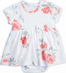 NICOL Sukienko-body niemowlęce wyprawka krótki rękaw Róża Nicol 68. Body niemowlęce NICOL, bez wzorów, bez ramiączek. Za 42.90 zł.