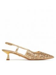 Aldo Czółenka Elegant 13922037 Złoty. Żółte czółenka damskie Aldo, bez wzorów, ze skóry, bez obcasa, bez zapięcia. Za 379.99 zł.