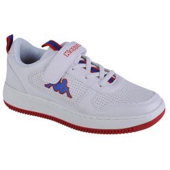 Buty sportowe dziewczęce, Kappa Fogo K. Białe buty sportowe dziewczęce Kappa, bez wzorów, z gumy, bez zapięcia, trekkingowe. Za 119.99 zł.