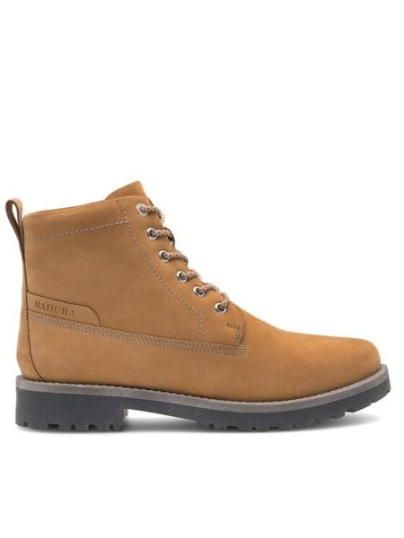 Badura Trzewiki BOWER-06 MI08 Brązowy. Brązowe botki męskie Badura, bez wzorów, ze skóry, bez zapięcia. Za 329.99 zł.