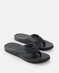 Japonki męskie Rip Curl Chiba Bloom Open Toe. Czarne klapki męskie Rip Curl, z materiału, sportowe. Za 159.99 zł.