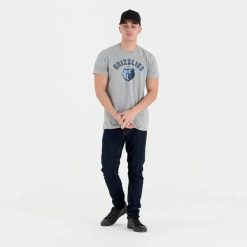 Koszulka Memphis Grizzlies NBA. Szare koszulki sportowe męskie New Era, l, bez wzorów, z materiału, bez kołnierzyka, bez ramiączek, do koszykówki. Za 126.50 zł.
