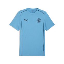 Męska koszulka Casuals Manchester City PUMA Magic Blue New Navy. Niebieskie koszulki sportowe męskie Puma, m, bez wzorów, bez kołnierzyka, bez ramiączek, do piłki nożnej. Za 170.00 zł.