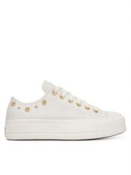 Converse Trampki Chuck Taylor All Star Heathered Glam A17597C Beżowy. Brązowe trampki i tenisówki damskie Converse, bez wzorów, z materiału, retro, bez zapięcia. Za 419.99 zł.
