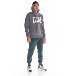Leone 1947 Apparel Bluzy z kapturem męskie. Szare bluzy męskie LEONE 1947 APPAREL, z bawełny, bez zapięcia, na fitness i siłownię. Za 147.31 zł.