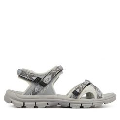 Sandały CMP. Szare sandały damskie CMP, bez wzorów, bez obcasa, bez zapięcia. Za 209.99 zł.