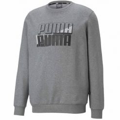 Bluza sportowa męska Puma Power Logo. Szare bluzy męskie Puma, m, bez wzorów, bez kaptura. Za 228.00 zł.