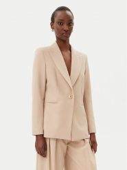 Maryley Marynarka 25EB187/M27/43PG Beżowy Regular Fit. Brązowe żakiety damskie Maryley, m, bez wzorów, z syntetyku. Za 379.99 zł.