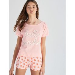 Dwuczęściowa piżama z napisem - Pomarańczo. Piżamy damskie marki Sinsay. Za 39.99 zł.
