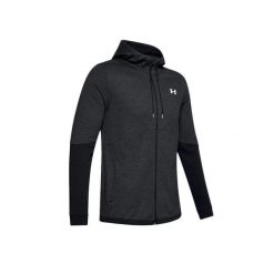 Bluza z kapturem Under Armour DOUBLE KNIT FULL ZIP. Czarne bluzy męskie Under Armour, xs, bez wzorów, z bawełny, z kapturem. Za 323.55 zł.