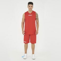 Oddychająca Koszulka Bez Rękawów Portland Damska Czerwona. Czerwone koszulki sportowe damskie Legea, m, bez wzorów, z materiału, bez kołnierzyka, bez ramiączek, do biegania. Za 64.00 zł.