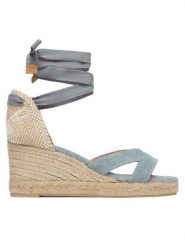 Castañer Espadryle Cecilia C/6/292 25632 Niebieski jasny. Niebieskie sandały damskie Castañer, bez wzorów, z materiału, bez obcasa, bez zapięcia. Za 619.99 zł.