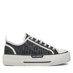 Trampki KARL LAGERFELD. Czarne trampki i tenisówki damskie KARL LAGERFELD, bez wzorów, bez zapięcia. Za 399.99 zł.