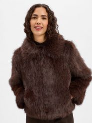 Marie Lund Damowa kurtka ze sztucznego futra Kobiety brązowy, 44. Brązowe kurtki damskie Marie Lund, bez wzorów, bez kaptura. Za 399.95 zł.