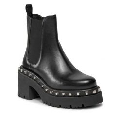 Botki Patrizia Pepe. Czarne botki damskie Patrizia Pepe, bez obcasa, na słupku, bez zapięcia. Za 1,589.00 zł.