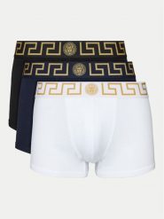 Versace Komplet 3 par bokserek AU10326 1A10011 Kolorowy. Bokserki męskie Versace, m, bez wzorów, z bawełny. Za 479.99 zł.