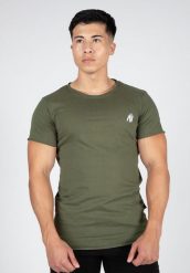 York Koszulka - Zielony. Zielone koszulki sportowe męskie GORILLA WEAR, l, bez wzorów, z bawełny, bez kołnierzyka, bez ramiączek, na fitness i siłownię. Za 129.99 zł.