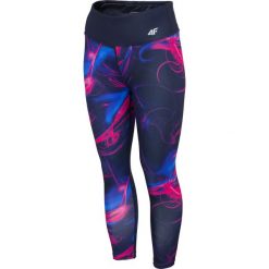 Legginsy treningowe damskie SPDF003 - ciemny granat allover. Legginsy damskie marki 4f. Za 129.99 zł.