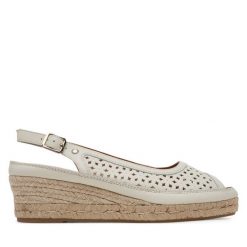Espadryle Pikolinos. Białe sandały damskie Pikolinos, bez wzorów, bez obcasa, bez zapięcia. Za 379.99 zł.