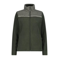 Bluza damska turystyczna CMP 34J0486. Zielone bluzy sportowe damskie CMP, s, bez wzorów, z materiału, bez kaptura, trekkingowe. Za 415.50 zł.