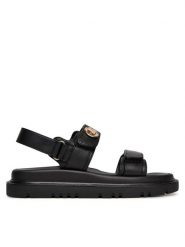 Aldo Sandały Linette 13836282 Czarny. Czarne sandały damskie Aldo, bez wzorów, ze skóry, bez obcasa, na płaskiej podeszwie, bez zapięcia. Za 269.99 zł.
