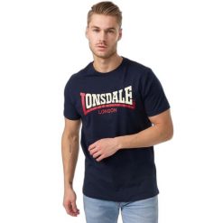 Koszulka Lonsdale Two Tone. Czarne koszulki sportowe męskie Lonsdale, s, bez wzorów, z bawełny, bez kołnierzyka, bez ramiączek, na fitness i siłownię. Za 120.00 zł.