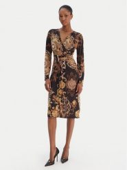 Rinascimento Sukienka koktajlowa CFC0020153002 Czarny Slim Fit. Czarne sukienki damskie Rinascimento, s, bez wzorów, z syntetyku, wizytowe, bez kołnierzyka, bez ramiączek. Za 579.99 zł.