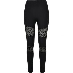 Legginsy Damskie Z Siateczkowym Nadrukiem Flock. Czarne legginsy damskie Urban Classics, xl, bez wzorów, trekkingowe. Za 137.99 zł.