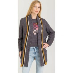 KARDIGAN MY TWIN Twinset. Szare kardigany damskie Twinset, m, z aplikacjami, z materiału, bez kołnierzyka, bez ramiączek, bez kaptura. Za 859.00 zł.