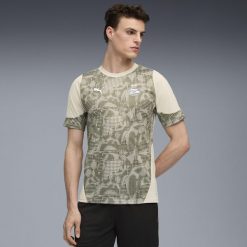 Męska koszulka treningowa PSV Eindhoven PUMA Desert Dust Loden Green Beige. Brązowe koszulki sportowe męskie Puma, l, bez wzorów, bez kołnierzyka, bez ramiączek, do piłki nożnej. Za 219.00 zł.