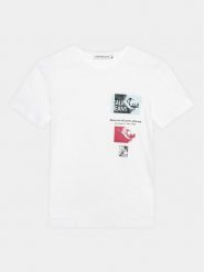 Calvin Klein Jeans T-Shirt Photograph IB0IB02014 Biały Regular Fit. Białe t-shirty dla chłopców Calvin Klein Jeans, bez wzorów, z bawełny, bez ramiączek. Za 169.99 zł.