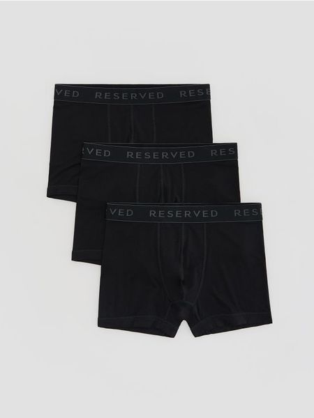 3 pack bokserek Long z wiskozy - czarny. Czarne bokserki męskie Reserved, l, bez wzorów, z dzianiny. Za 79.99 zł.
