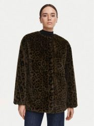 Marella Futro Macro 2623456044 Brązowy Regular Fit. Brązowe płaszcze damskie Marella, bez wzorów, z futra, bez kaptura. Za 1,519.00 zł.