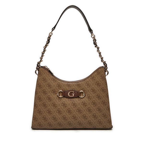 Torebka Guess. Brązowe torebki do ręki damskie Guess, z aplikacjami, klasyczne, bez dodatków. Za 369.99 zł.