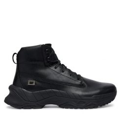 Trzewiki CAT Footwear. Czarne botki męskie CAT Footwear, bez wzorów, bez zapięcia. Za 619.99 zł.