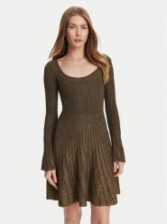 STAUD Sukienka dzianinowa Raquel R25R2116LX Zielony Slim Fit. Zielone sukienki damskie STAUD, m, bez wzorów, z dzianiny, bez kołnierzyka, bez ramiączek. Za 1,069.00 zł.