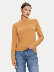 Armani Exchange Sweter 6DYM1J YME3Z 1788 Pomarańczowy Regular Fit. Brązowe swetry damskie Armani Exchange, xs, bez wzorów, z syntetyku, bez kołnierzyka, bez ramiączek, bez kaptura. Za 289.99 zł.