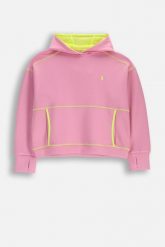 Bluza dresowa Dziewczęca WL6 różowa sportowa. Czerwone bluzy dla dziewczynek LEMON explore, na jesień, bez wzorów, z dresówki, bez ramiączek, z kapturem. Za 99.90 zł.
