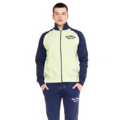 Bluza z bawełna z zamek błyskawiczny na siłownia. Zielone bluzy sportowe męskie LEONE 1947 APPAREL, z bawełny, bez zapięcia, na fitness i siłownię. Za 212.61 zł.